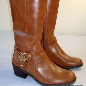 GUESS Tall Faux Leather Knee Boots Sz 8.5 Shoe Booties Boot Shoes